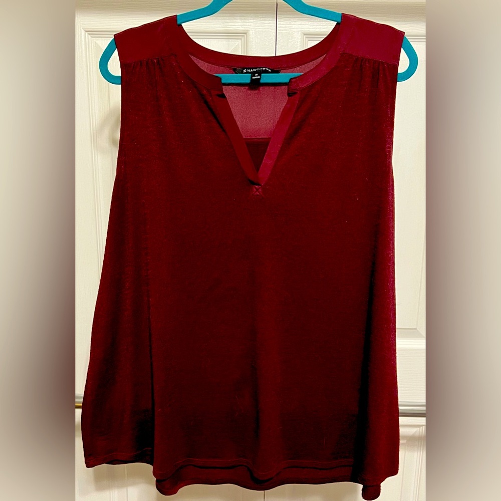 Zariyah Split Neck Mixed Material Knit Top